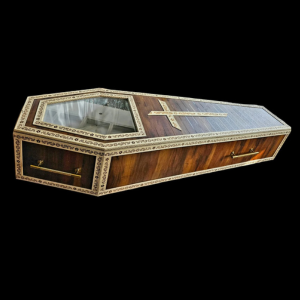 WOOD COFFIN WITH PREMIUM LOOK